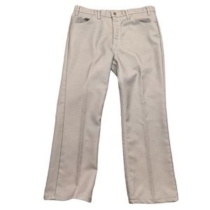 VTG Levi's Pleated Polyester Pants Men's 38 x 30 Gray Made In USA Excellent